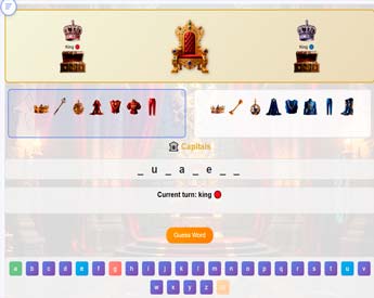Image of the Hangman: Royal Duel game interface