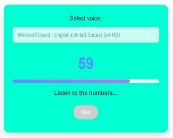 Picture depicting the test interface