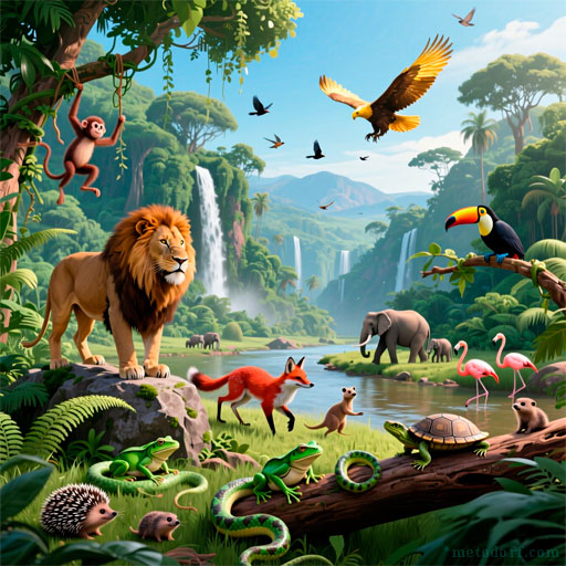 Spot the Differences game: African jungle