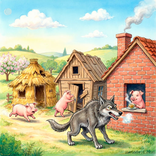 Spot the Differences game: Three Pigs